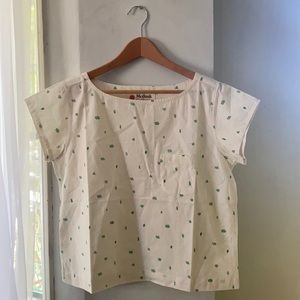 Moksha White and Green Women's Top